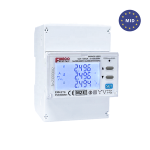 Compteur d'énergie intelligent triphasé certifié EM4370 MID Compteur de <span class=keywords><strong>kWh</strong></span> numérique Modbus 5(65)A pour les applications de montage sur rail DIN et sur panneau - Product Image 4