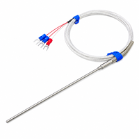 Sensor de Temperatura RTD PT100, Sonda Blindada de Acero Inoxidable de 3 Cables para Medición de Temperatura en Calderas Industriales, Hornos y Tuberías