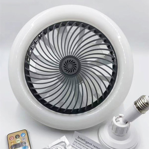 Lampe de ventilateur de plafond LED E27 à vis Intelligent Télécommande Silencieuse Lampe de ventilateur de plafond pour le salon et la chambre à coucher - Product Image 4