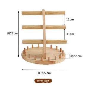 Expositor de joyería de madera de 4 niveles para escritorio, organizador de pulseras y brazaletes - Product Image 4