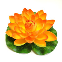 Fleurs de Lotus artificielles en plastique de haute qualité couleur personnalisée ornement flottant de Style moderne respectueux de l'environnement pour Noël