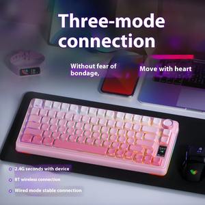 AULA S75Pro <span class=keywords><strong>Teclado</strong></span> mecánico para juegos RGB Tri modo inalámbrico 4000mAh Junta de pantalla Material PBT Accesorios de PC para jugadores Nuevo - Product Image 3