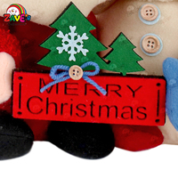 Zaves 11 pouces bonhomme de neige père noël intérieur en peluche décoration de vacances pin flocon de neige signe d'hiver affichage de bureau décorations de noël