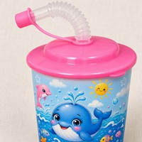 Gobelet portable en plastique écologique sans BPA de 500 ml avec couvercle et paille pour les moments nomades et agités