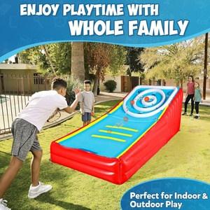 เกมบอลเป่าลม PVC ขนาด 125*56.5*53 นิ้ว พร้อมลูกบอลฟองน้ำ 2 ลูก ของเล่นเกมยักษ์สำหรับเล่นในร่มและกลางแจ้ง เกมอาร์เคดสำหรับครอบครัว - Product Image 3