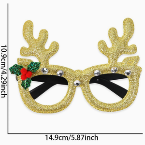 Lunettes de fête de Noël fantaisie rouges style lettre, décoratives, pour intérieur, fournitures de fête, thème Noël - Product Image 6