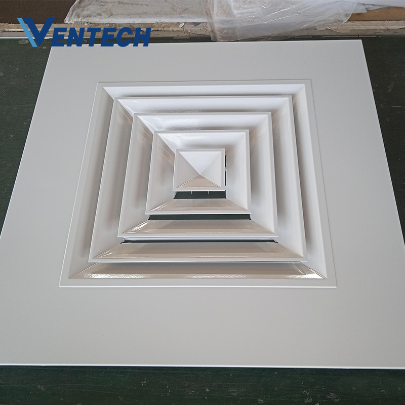 Ventech Hvac Aluminum 4 Way square Ceiling air Diffuser Air ...