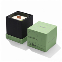 Boîte d'emballage personnalisée en papier rigide pour bougies, luxe avec logo inséré
