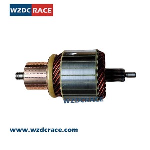 โรเตอร์มอเตอร์ไฟฟ้ากระแสสลับ WZDC RACE 12V สำหรับสตาร์ทเตอร์ยานยนต์ L 127 มม. OD 53.7 มม. SPL 10T Hitachi Nissan Yanmar - Product Image 1