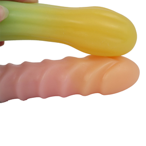 LUUK Silicone liquide Super doux Phoenix couleur gode Double têtes pénis réaliste en caoutchouc coq pour jouet sexuel lesbien - Product Image 5