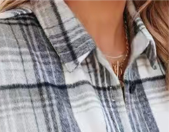 <span class=keywords><strong>2022</strong></span> camisa a cuadros Vintage <span class=keywords><strong>de</strong></span> moda para mujer, con cuello Top levantado, decoración informal <span class=keywords><strong>de</strong></span> encaje <span class=keywords><strong>de</strong></span> lana tejida, combina con todo, <span class=keywords><strong>Otoño</strong></span> <span class=keywords><strong>Invierno</strong></span> - Product Image 5