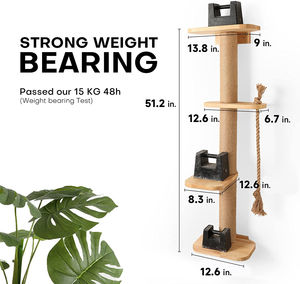 Penjual terbaik kucing Sisal tiang penggaruk mewah gaya Modern Harga kompetitif kayu untuk Halloween Natal penjual teratas furnitur kucing - Product Image 3