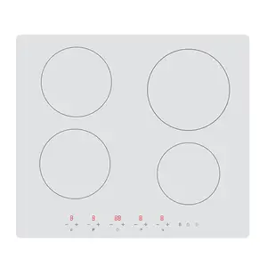 2021 Built in 3500w induction hob protector liner digital induction hob in white glass cooktop