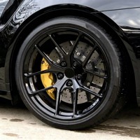 Jantes forgées personnalisées 5x112 5x114.3, jantes de voiture concaves profondes, 18 19 20 21 pouces, noir brillant, alliage 6061-T6, jantes de voiture pour BMW