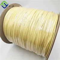 Corde kevlar 2mm 3mm Cordes en aramide de couleur jaune tressée à 8 brins pour le feu réutilisable
