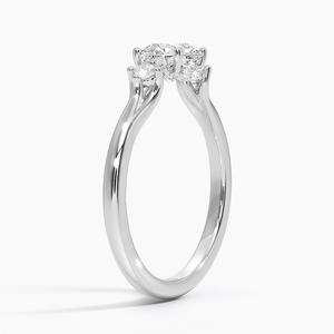 Anillo de Compromiso Elegante de Cristal Blanco Plateado, Joyería para Propuesta de Matrimonio, Anillo de Regalo de Aniversario de Bodas para Mujer - Product Image 3