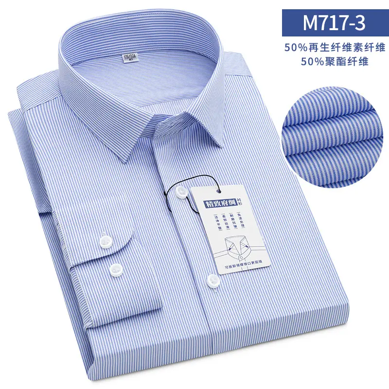 Camisa listrada de manga longa masculina personalizada primavera plus size camisas casuais de tecido de algodão camisas formais para homens