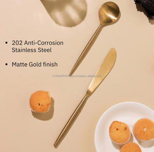 Ensemble de couverts de luxe en or à vendre-vaisselle exquise de 4 pièces salle à manger élégante pour les belles occasions - Product Image 2