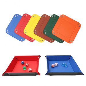 Caja Plegable Enrollable de Almacenamiento de Alta Calidad, Bandeja para Dados de Cuero PU para Juegos de Mesa - Product Image 1