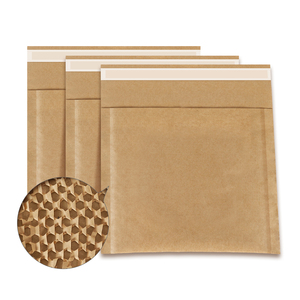 Échantillons d'exposition enveloppes en poly en papier nid d'abeille Kraft pour l'expédition et l'emballage d'enveloppes postales rembourrées réutilisables - Product Image 3