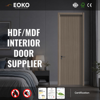 Porte intérieure en bois massif insonorisée à panneau plat, certifiée EOKO UL NFRC, avec âme en HDF, pour les grands projets immobiliers