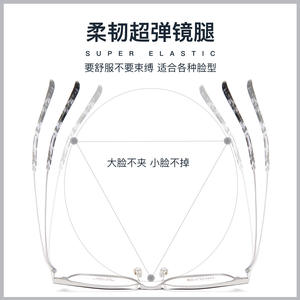 กรอบแว่นตาไทเทเนียมทรงสี่เหลี่ยมสำหรับผู้ชายสุดหรู รุ่น 6083 แบบเต็มกรอบ สวมใส่สบาย ผลิตที่เมืองตันหยาง - Product Image 3