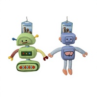 Mainan Anjing Robot Boneka Lucu Bersuara, Mainan Kunyah Hewan Peliharaan Interaktif, Mainan Robot Boneka untuk Anak Anjing dan Anjing Sedang, 2 Desain Berbeda