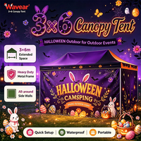Tente de salon pliable en acier imperméable pour Halloween avec tissu 600D, design pliable 3x6m pour événements et expositions en plein air