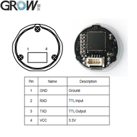 Lecteur de codes-barres GROW GM60-S UART 1D/QR/2D, module de lecteur de codes-barres QR, petit anneau lumineux rond, LED contrôlée