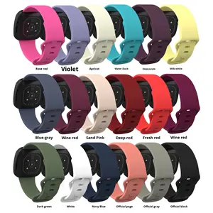 Bracelet de sport en silicone pour <span class=keywords><strong>Fitbit</strong></span> Versa 4/<span class=keywords><strong>Sense</strong></span> 2/Versa 3, étanche, plusieurs couleurs, logo personnalisé, OEM/ODM - Product Image 2