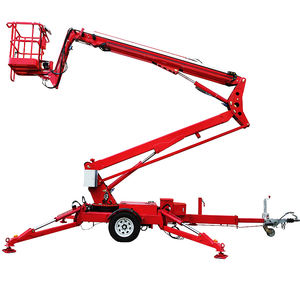 Mendorong sendiri teleskopik lengan angkat 12m Cherry Picker Towable Boom Lift - Product Image 5