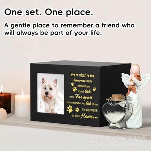 Pet <b>Memorial</b> <b>Box</b> With Photo Frame And Urn For Dog Cat Remembrance Keepsake - Product Image 3