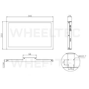 Panel Educativo Industrial HD1080p, Pantalla Táctil Resistente de 340x203mm con Orificios de Montaje M4x0.7 - Product Image 1