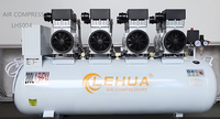 Compresseurs d'air sans huile 2.2kw Compresseurs d'air sans huile 3hp 4hp 5 HP Compresseur d'air silencieux sans huile 100L 150L 200L