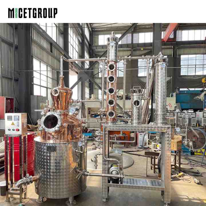 200 Liter Copper Pot Still Commercial Whiskey Distilling Equipment ...