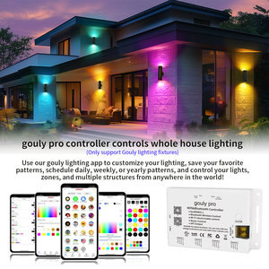 Applique murale extérieure Gouly IP65 DC24V 12W en laiton, éclairage intelligent RGBW haut/bas pour façade de villa et éclairage architectural - Product Image 5