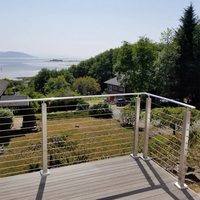 HIMOWAY Garde-corps en câble pour balustrade de terrasse, balcon, clôture extérieure, poteau de protection, système de câblage DIY