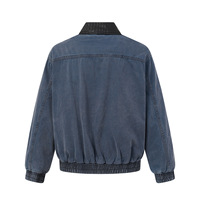 Veste en jean vintage délavée pour homme, coupe ample, design déstructuré, style workwear, streetwear, vêtement d'extérieur, veste en jean bleu rétro usé
