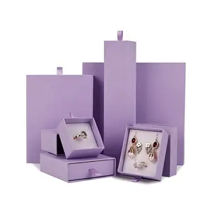 Gray paper jewelry box gift ring boxes custom logo import china goods