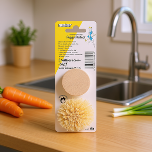 Peggy Perfect Dish <b>Brush</b> Replacement Head Wood Fibre 4.2cm 2 Pieces - Product Image 3