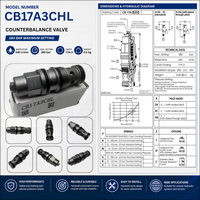 Válvula de Contrabalanceo Asistida por Piloto CB17A3CHL, Válvula Hidráulica de 17A-3 Cavidades, 240L/min, para Cilindro Hidráulico y Motor
