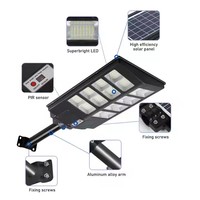 Lampu Jalan Tenaga Surya All in One Terintegrasi 500w 1000w 2000w 3000w Dengan Sensor Gerak dan Remote