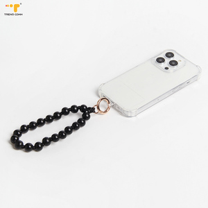 Bracelet-<span class=keywords><strong>collier</strong></span> en pierre colorée tendance de 16 mm, designs de portes en bois, accessoires universels pour poignet à perles, sangle pour téléphone portable - Product Image 1