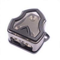 Boîtier de Jonction de Câblage Audio Voiture Filaire DB76 avec Séparateur de Fusibles et Support de Bornes Négatives (1 Entrée, 2 Sorties)