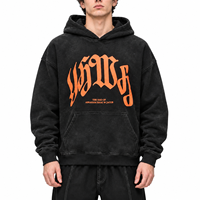 Sweat-shirt à capuche personnalisé avec logo imprimé, pour homme, coton lourd 400 GSM, coupe ample, OEM, faible MOQ