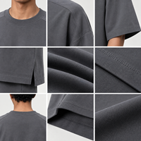 T-shirt Boxy Personnalisé OEM pour Homme, Col Rond, Coupe Décontractée Ample, Respirant, Écologique, en Coton Durable, Vêtement de Sport, Style Urbain