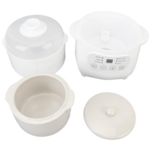 Olla de Cocción Lenta Eléctrica Silenciosa, Olla de Cerámica para Guisos, Olla para Sopa de Huevo y Natillas, Eléctrica con Cesta para Huevos al Vapor - Product Image 3