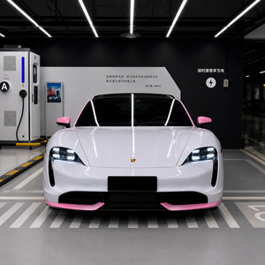 PET Vinyl <b>Wrap</b> strawberry <b>pink</b> High Gloss Anti Scratch Air Release Full Body Automotive Car <b>Wrap</b> Film Color Changing Film Roll - Product Image 1