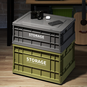 Stackable ráp lưu trữ hộp nhựa bền Organizer cho cắm trại phòng tắm Closet giặt có thể gập lại - Product Image 3