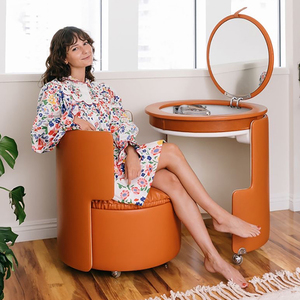 OEM High End Movable Dressing <strong>Table</strong> Suitable for Bedroom <strong>Vanity</strong> Dressing <strong>Table</strong> Wooden <strong>Small</strong> Apartment with Mirror Dressing <strong>Table</strong> - Product Image 2
